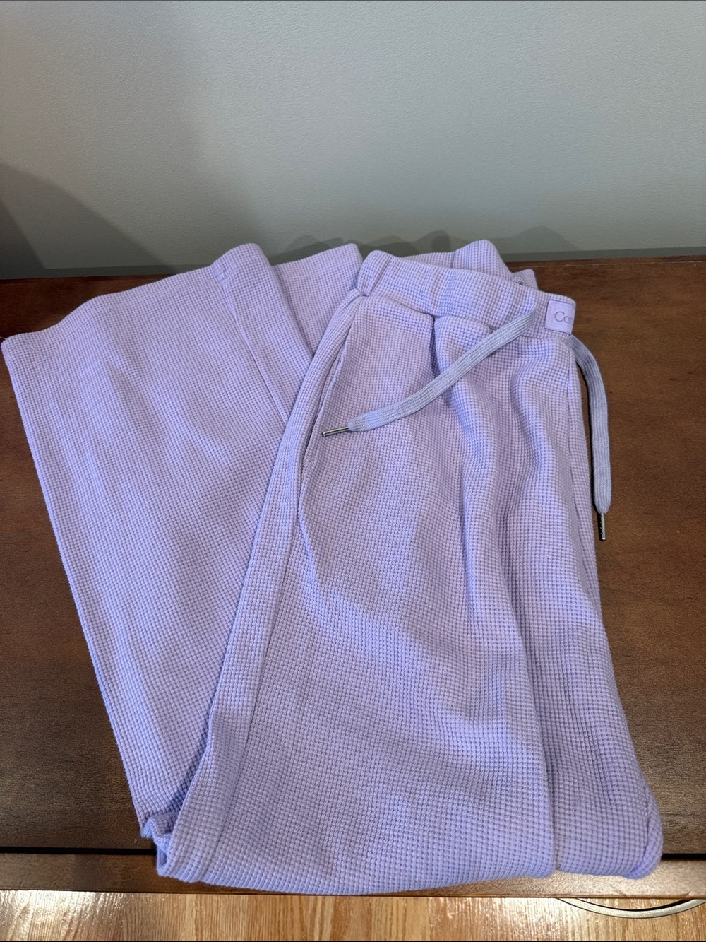 Comfrt women’s medium waffle lounge pant purple - Picture 4 of 4